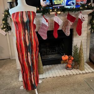 Multi color maxi light dress
